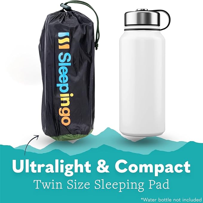 Ultralight Sleeping Mat - Inflatable &amp Compact Camping Air Mattress for Backpacking Hiking- New