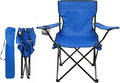 ZONEMEL Portable Camping Chair Arm Rest Design Fully Cushioned Seat and Back Side Pocket Cup Holder and Carry Bag Collapsible Chair for Camping Saunas Beach Tailgates and Sports