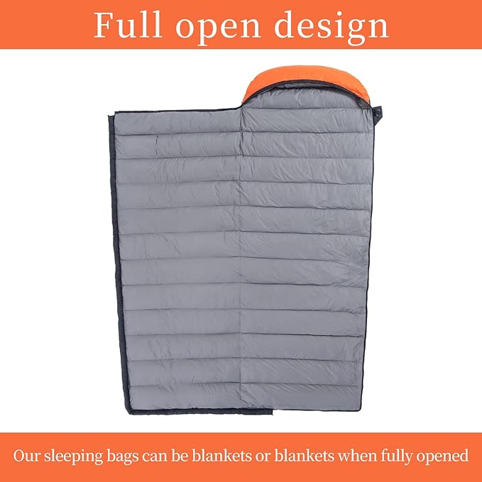 Ultralight Down Sleeping Bag for Adults - 600 Fill Power Cold Weather Backpacking Camping Hiking