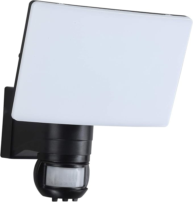 Link2Home EM-WR1660B Super Bright 1600 Lumen Motion Activated Outdoor Integrated LED 6500K Hardwired Powered Landscape Flood Light