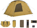 Naturehike Dune Hot Tent with Stove Jack 117 sq ft 4 Seasons Camping Tent 2-4 Person Waterproof Large Tent for Family Car Camping Picnic Fishing 6 Person