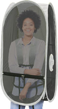 WeatherPod Short Bug-Screen Walking Pod – Pop-Up Wearable Mosquito &amp Bug Screen with Mesh – Fine Gauge Fully Enclosed Personal Bubble – Dark Gray
