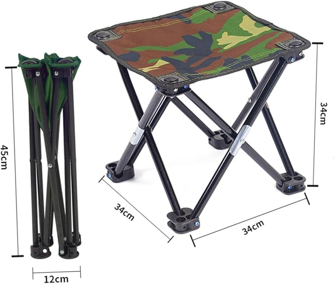 BESPORTBLE Portable Camouflage Fishing Chair Large Folding Stool for Camping Hiking and Lightweight and Sturdy Outdoor Gear