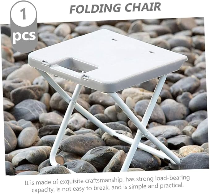 SUPVOX Portable Folding Stool Lightweight and Multi-Purpose Garden and Fishing Seat Non- Design for Outdoor Use Compact and Convenient for Camping and Travel