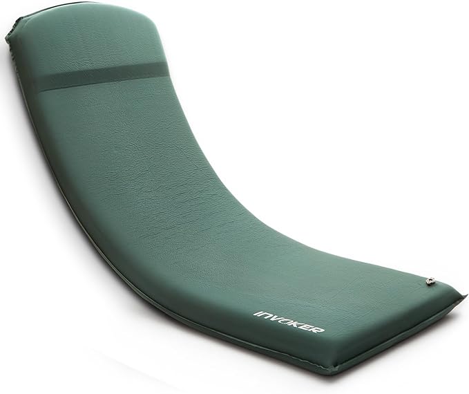 3.15 Self Inflating Camping Sleeping Pad Ultra-Thick Elasticity Foam Fast Inflating 4-Season Insulated Durable Camping Mat Air Mattress with Pillow for Tent Car Camping Traveling Green