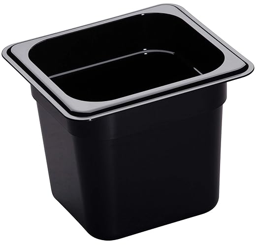 Cambro 66HP110 Food Pan 1/6 X 6 H-Pan Black (Pack of 6)