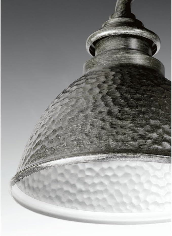 Progress Lighting Englewood Collection 1-Light Farmhouse Outdoor Small Wall Lantern Light Antique Pewter