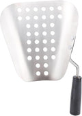 STAINLESS STEEL POPCORN SCOOP PERFORATED FRENCH FRY QUICK FILL TOOL EFFICIENT POPCORN TRANSFER FOR COMMERCIAL THEATERS RESTAURANTS CINEMAS 304 STAINLESS STEEL PLASTIC HANDLE