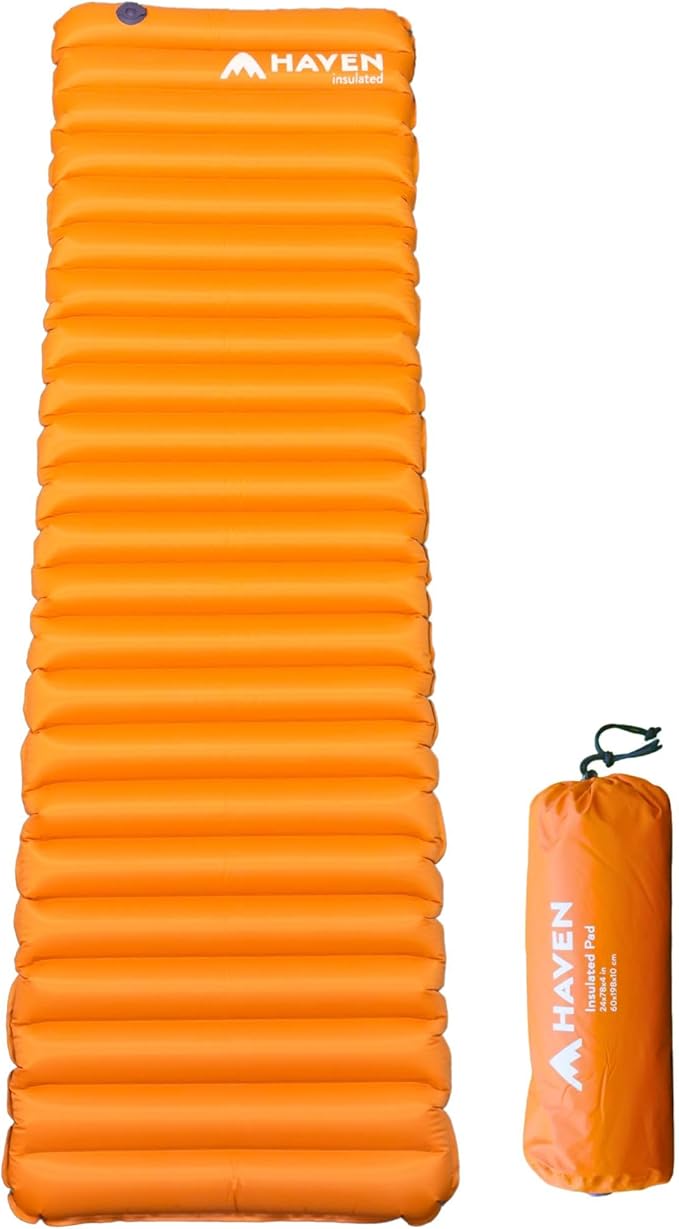 Haven Insulated Camping Pad | Backpacking Pad | Thick &amp Comfortable Insulated Sleeping Pad | Standard &amp XL Sizes (Standard)