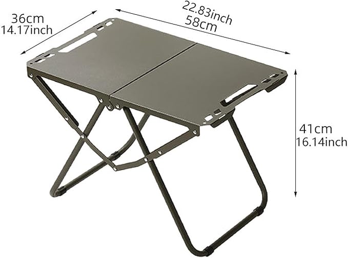 Folding Camping Table Foldable Table Multipurpose Portable Folding Table Outdoor Table for Camping Patio Barbecue Outdoor Green