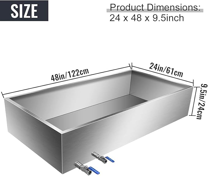 Maple Syrup Evaporator Pan Set - Premium Stainless Steel Maple Syrup Boiling Pan – One Heavy Duty Boiling For Maple Syrup Collection48Dx24Wx9.5H