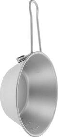 Portable Camping Bowl Set Titanium Foldable Handle Camp Bowls for Outdoor Hiking Picnic Backpacking and Travel Lightweight Sturdy Salad and Soup Dishware