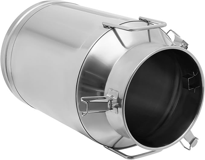 40L Stainless Steel Milk Can Heavy Duty Food Storage &amp Transport Container for Dairy Wine Grains Ideal for Home Farm &amp Commercial Use With a Faucet