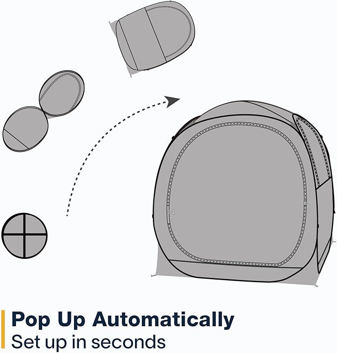 EighteenTek® Pod All Weather Sports Tent with Attached Floor Instant Outdoor Bubble Tent Rainproof Camping Sun Shelter for Sports Events Camping Fishing Cheering 1-4 Person