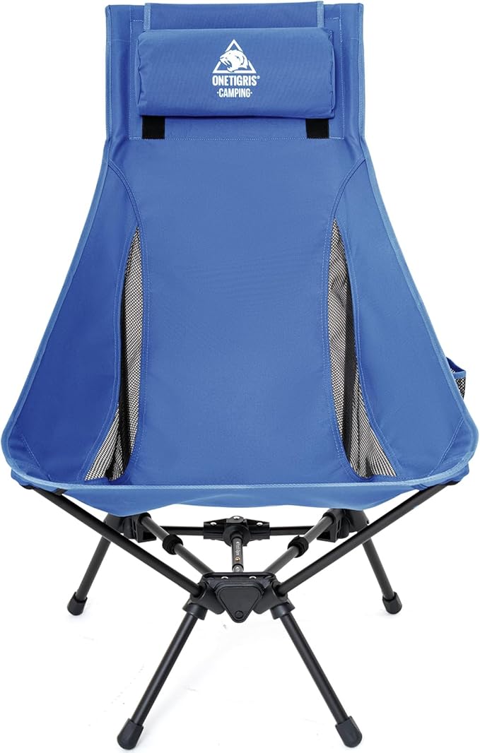 ONETIGRIS Tigerblade High Back Camping Chair with Pillow Design Comfortable Widened Seat Folding Chair