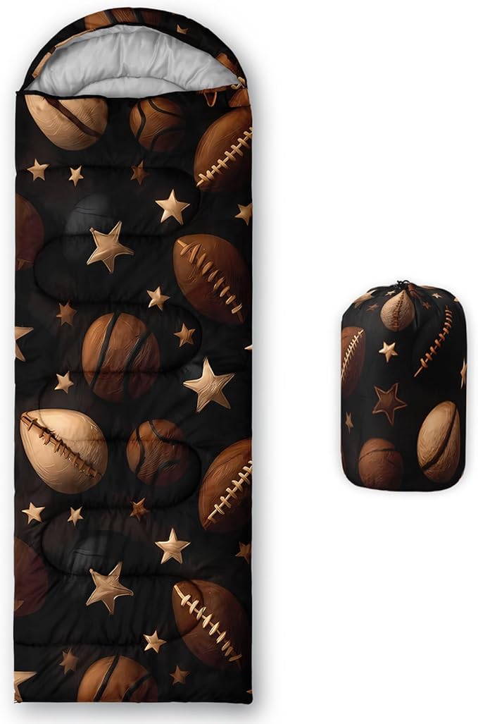 AILONEN Cartoon Camping Sleeping Bag for Boys Girls AdultsLightweight &amp Waterproof3 Season Warm &amp Cold WeatherPortablePrinted Sleeping BagTravelingCampingHiking