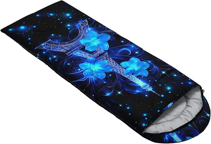 QOOMO Camping Sleeping Bags3 Season Warm &amp Cool WeatherLightweightWaterproof Sleeping Bags for Adults &amp KidsTravelingand OutdoorsCamping Gear Equipment