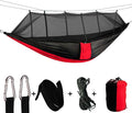 Portable Camping Hammock with Mosquito Net - 7 Colors (Red/Black)
