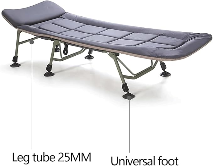 Raised Pillow Design Camping Cot for Adults Portable Folding Bed for Sleeping Tent Cot with Super Soft Removable Mattress
