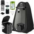 Portable Toilet Kit Camping Toilet with Pop-Up Privacy Tent and Poo Gel Toilet Bags Washable Portable Outdoor Showers Changing Rooms