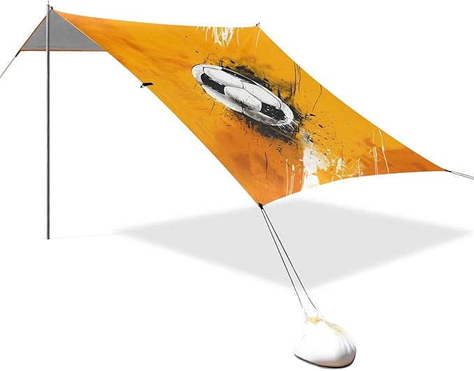 Camping Sun Shelters Graphic Design Soccer Beach Canopy 126 * 110.2in