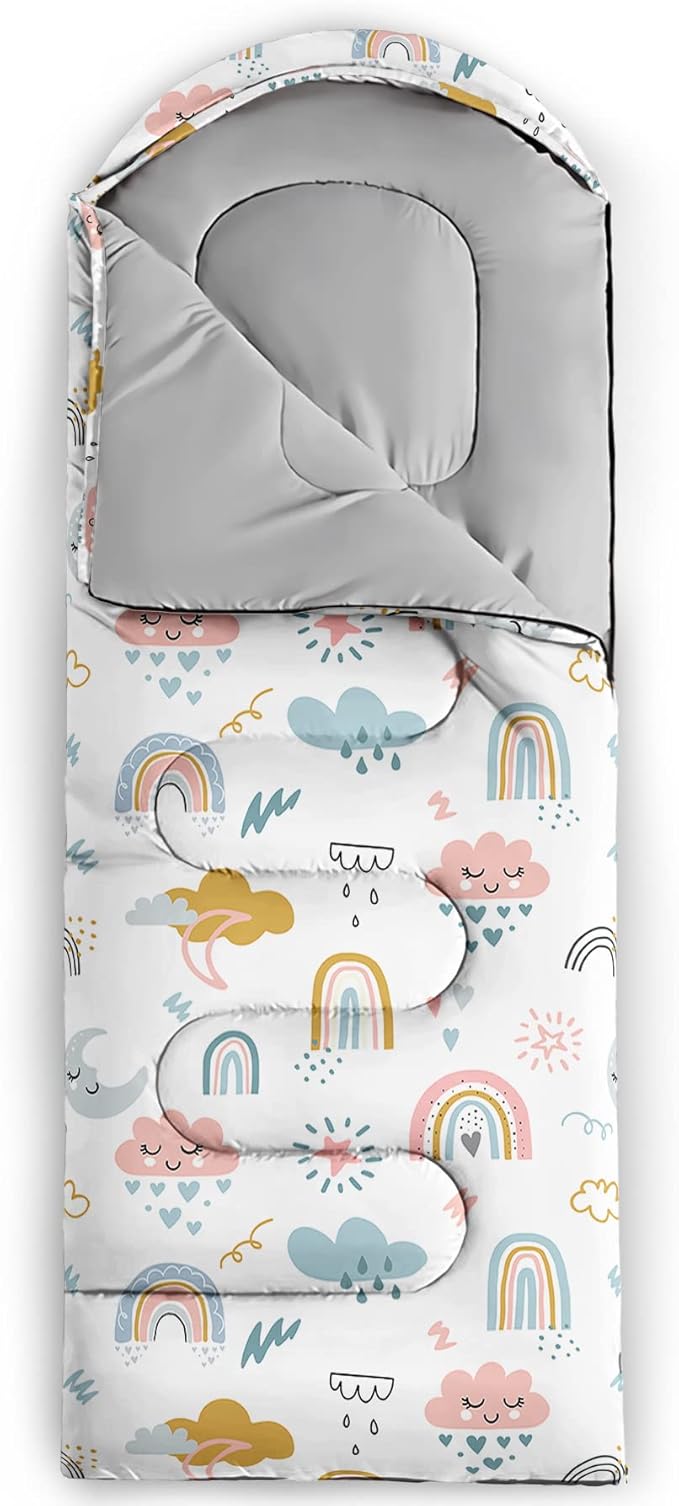 BSNTHO Camping Sleeping Bags3 Season Warm &amp Cool WeatherLightweightWaterproof Sleeping Bags for Adults &amp KidsTravelingand OutdoorsCamping Gear Equipment