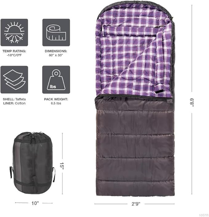 Teton Celsius Regular 25F 20F 0F Degree Sleeping Bags All Weather Bag for Adults and Kids Camping Made Easy and Warm Travel Sack Included