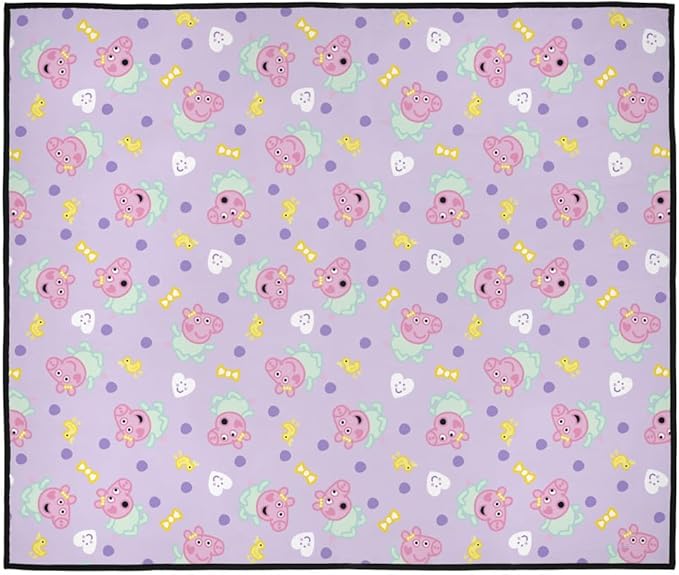 LOGOVISION Peppa Pig Evie Pig Ducks and Bows Outdoor Blanket for Picnic Beach Camping Park Tailgate 50x60