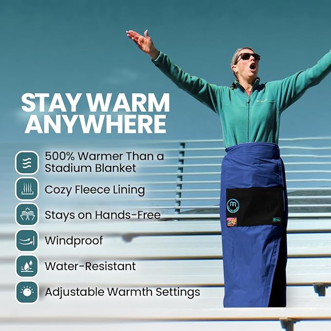 Mozy Wearable &amp Weatherproof Outdoor Blanket – Lower-Body Thermal Wrap for Superior Warmth