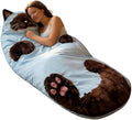 Fluffy Cat Sleeping Bag for Adults Plush Cat Envelope Sleeping Bags Washable Soft Warm Blanket for Camping Travel Sleepovers Home Lounging 68.9x31.5inch