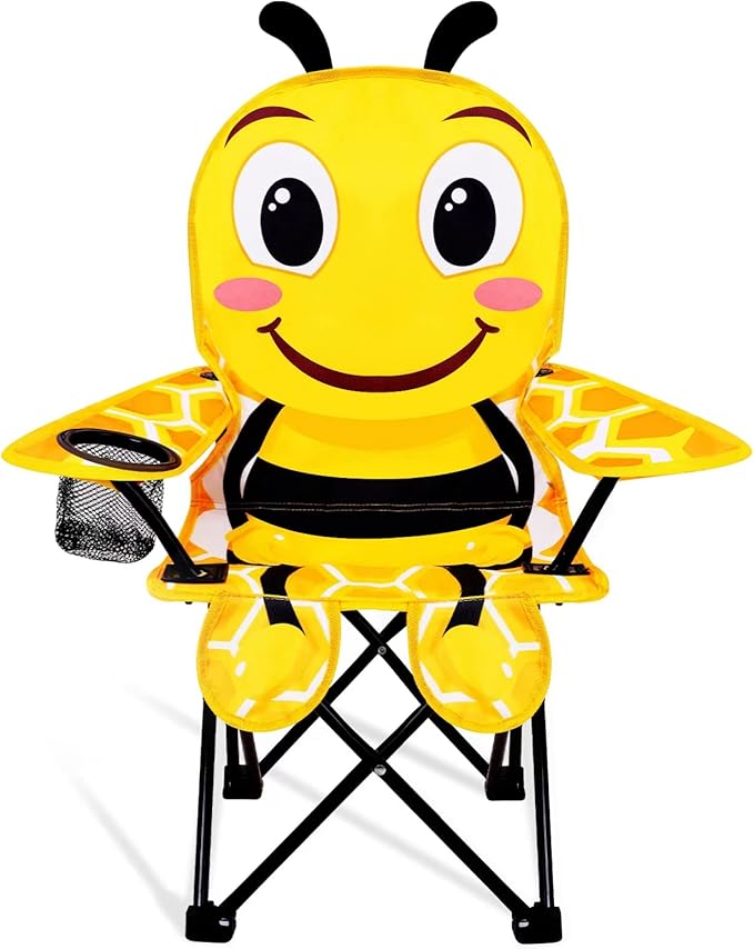KABOER Kids Outdoor Folding Lawn and Camping Chair with Cup Holder and Carrying Bag Children's Camping Chairs