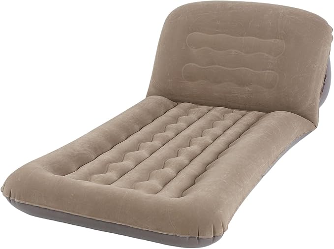 Inflatable Mattress Adjustable Backrest Portable Foldable Flocked Air Mattress for Outdoor Beach Travel Camping