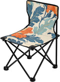 Orange Yellow Flowers Portable Camping Chairs Folding Chair - Durable Oxford Fabric Lightweight Iron Frame Easy Fold Design - Ideal for Outdoor Activities Camping Fishing and Travel