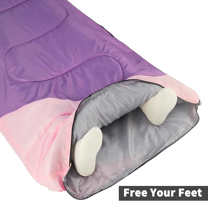 GEERTOP Backpacking Sleeping Bag for Camping Lightweight Sleeping Bags for Adults Kids Summer Warm Cold Weather Hiking Travel