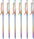 Boundless Voyage 6pcs/lot Titanium Alloy Tent Pegs Outdoor Camping Awning Tent Stakes Lightweight Hiking Climbing Tent Nail 24cm/30cm/35cm