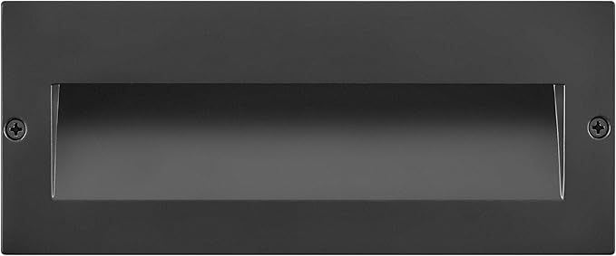 Hinkley Landscape Lighting Taper Wide Horizontal 12v Step Light Low-Voltage Recessed Mount Integrated LED Satin Black