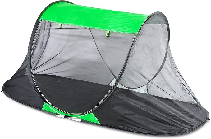 1 Person Pop-up Mosquito Tent for Camping - Breathable &amp Fine Mesh Camping Bug Screen Net with Carry Bag 6ft Instant Portable Screen Tent for Teenagers Girl Boy Summer Scout Camp