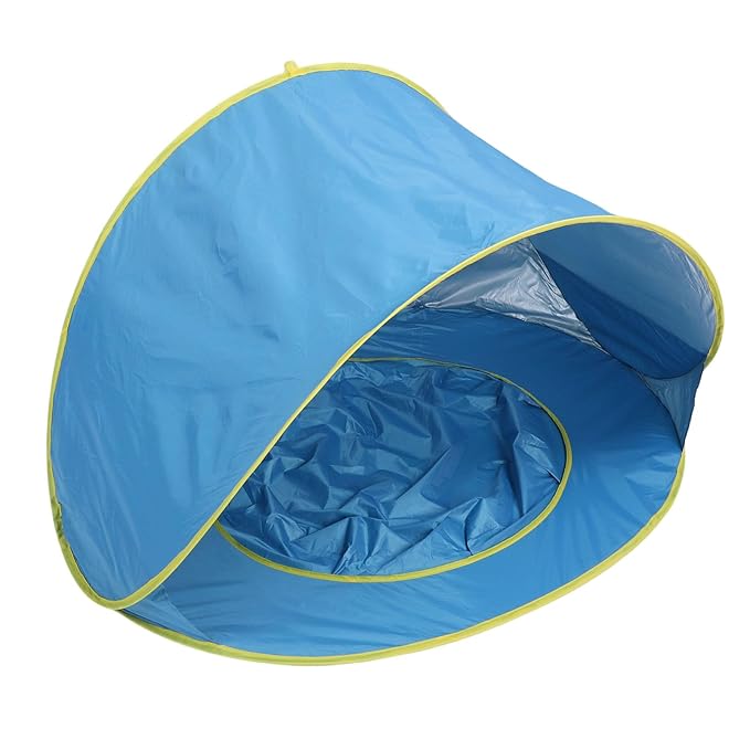Baby Beach Tent Sun Shade Pop Up Tent with Pool for Outdoor Activities Lightweight and Portable (Blue)