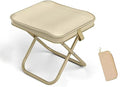 Mountaineering and Hiking Portable StoolCamping Stool Portable Folding Stool with Carry Bag Portable Folding Chair Lightweight Outdoor Footstool for Travel Hiking Fishing(Khaki)