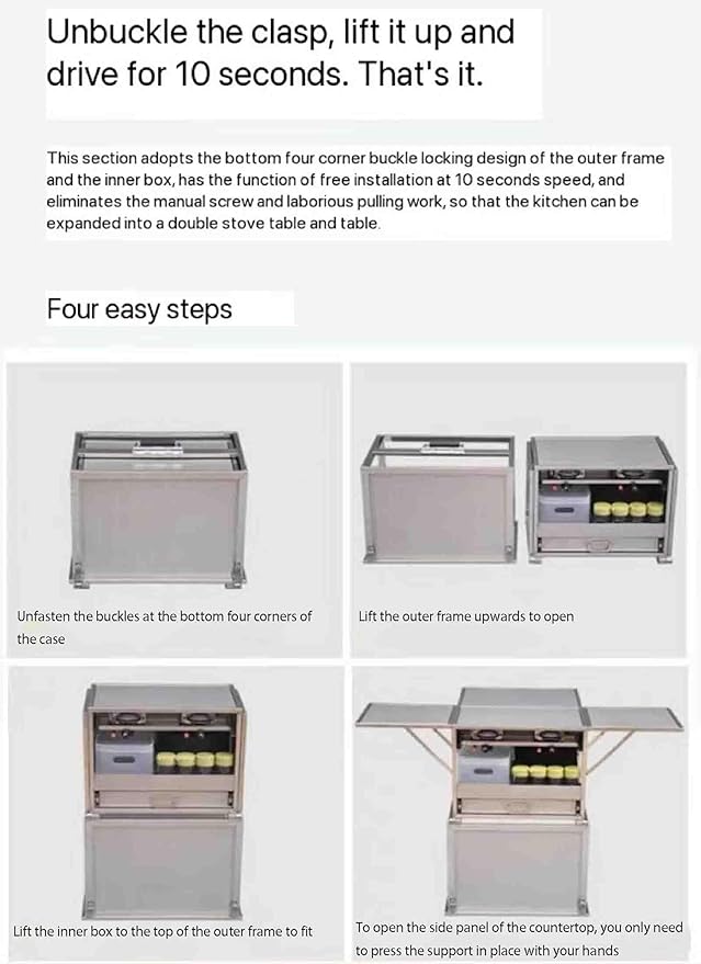 Outdoor Fold Car Mobile Kitchen ConsoleMobile Kitchen Outdoor Supplies Cooking Utensils Camping Picnicself-Driving Equipment
