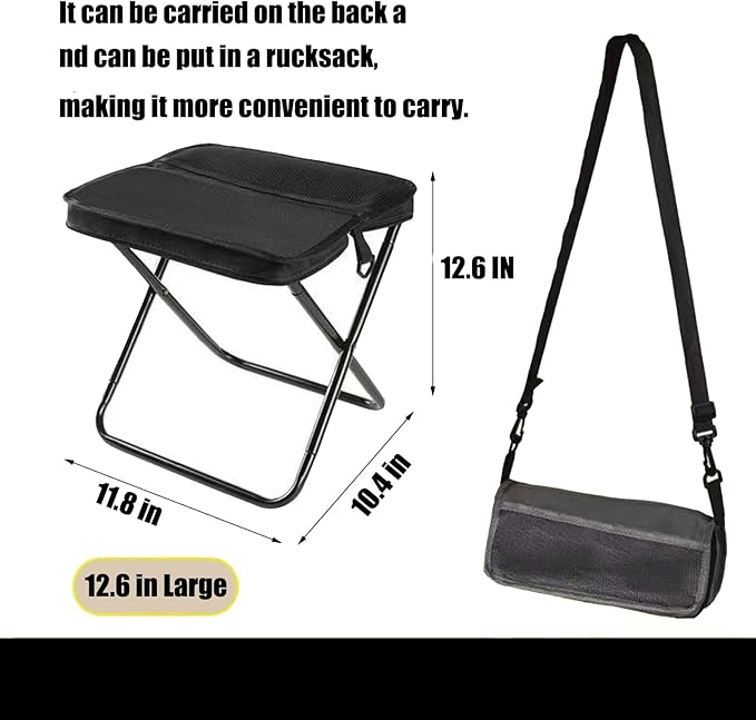 Small Portable Foldable Travel PedalCamping Stool Portable13 in Ultra Light Mini Foot RestCompact Design for Enhanced ComfortNot Suitable for Buyers with Heavier Body Weight.(12.6 in)