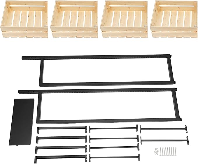 Wood Fruit and Vegetable Storage Rack 4-Tier Narrow Snack Rack Stand Farmers Market Stand for Kitchen Store Supermarket