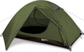 Bessport Camping Tent 1/2 Person Tent Waterproof Two Doors Backpacking Tent Easy Setup Lightweight for Outdoor Hiking Mountaineering Travel