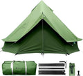 Canvas Bell Yurt Tent with Stove Jack Waterproof Luxury 4 Season Tents for Family Outdoor Camping 100% Cotton Green Glamping Tents for Hunting Partie All Year Living