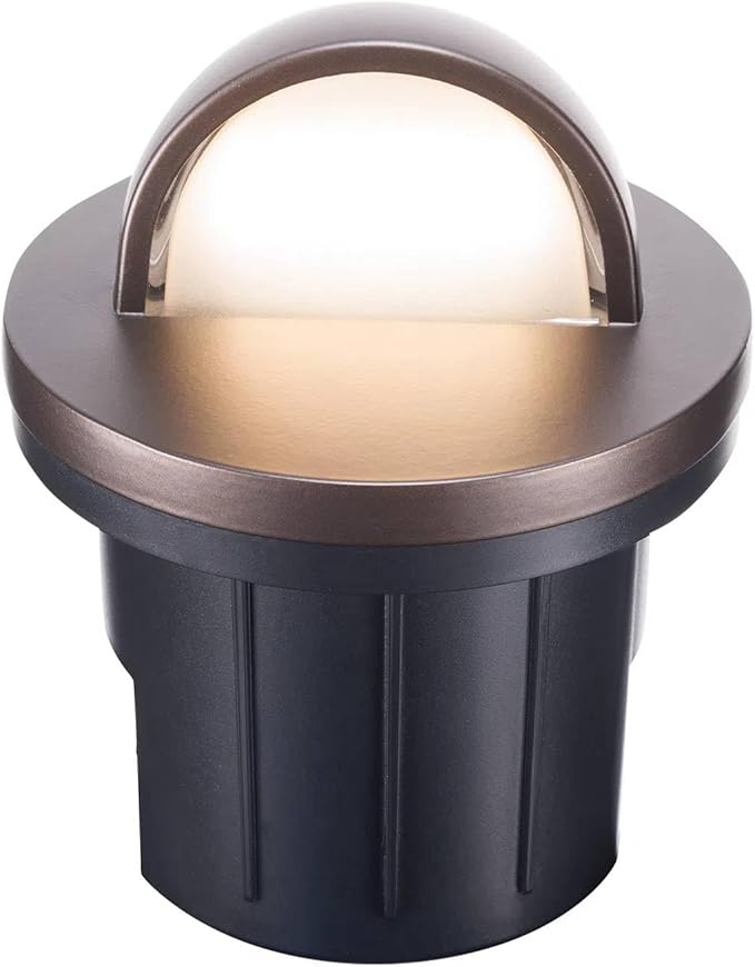 Low Voltage 3000K Ground Well Lights 8 Pack 6W 420LM LED 12V In-Ground Landscape Lights IP67 Waterproof Aluminum Oil-Rubbed Bronze Single-Side Lighting for Backyard Wall