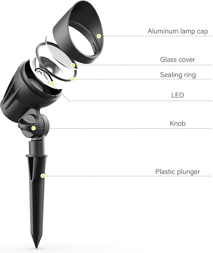 Malibu 11 Watt Floodlight Landscape Lighting Outdoor Spotlight Waterproof Lighting for Driveway Yard Lawn Flood Garden Outdoor Lighting 8401-2650-01