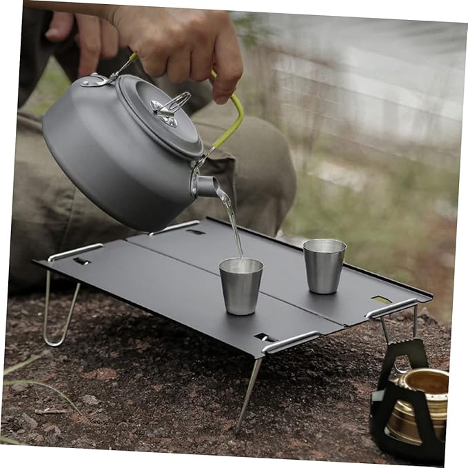 Yardwe Portable Folding Aluminum Table Detachable Small Tea Table for Camping BBQ and Outdoor Use Compact Lightweight and Versatile