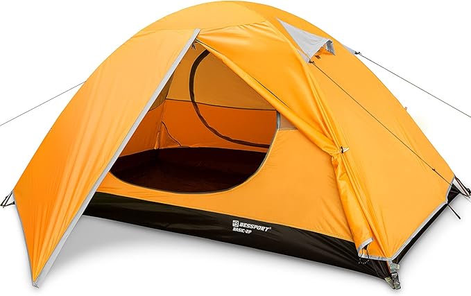 Bessport Camping Tent 1/2 Person Tent Waterproof Two Doors Backpacking Tent Easy Setup Lightweight for Outdoor Hiking Mountaineering Travel