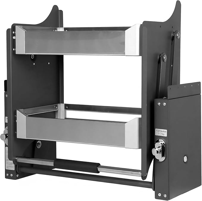 2 Tier Heavy Duty Pull Down Shelf 22.2-22.4 Inch Width 11 Inch Depth 22 Inch Height Shelf Organizer for Kitchen Pots Pans &amp Pantry Storage