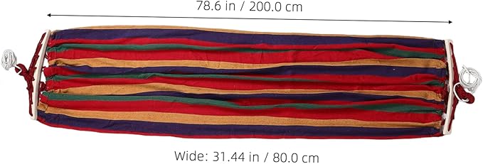 Totority 1set Outdoor Camping Hammock Thickened Canvas Single Bed Heavy Duty Tree-Mounted Design Resting Easy Setup for Camping Beach and Picnics